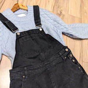 Boyfriend Black Denim Dungarees